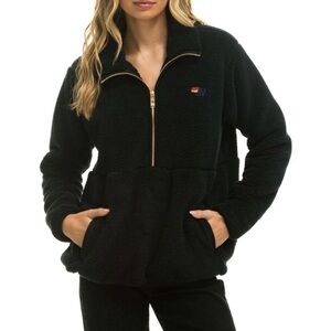 Aviator nation TEDDY UNISEX HALF ZIP JACKET- barely worn!